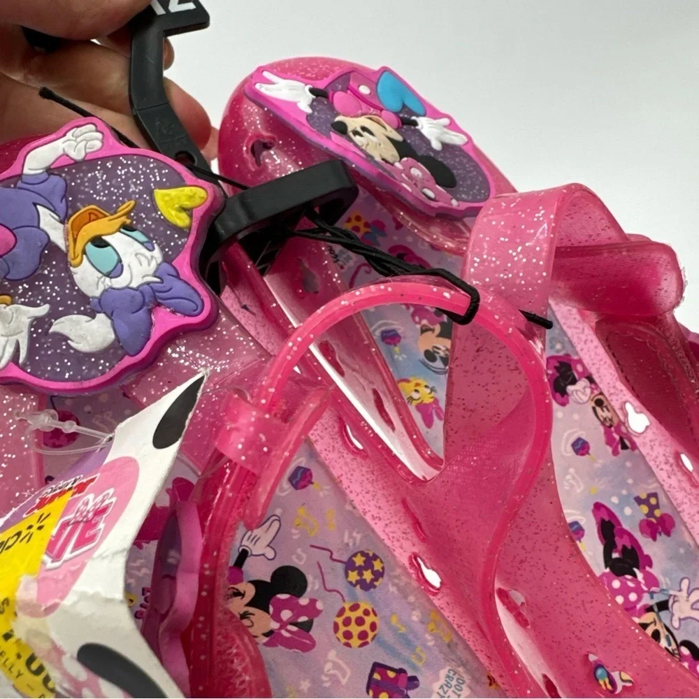 Disney Toddler Girls Pink Minnie Mouse Daisy Duck Jelly Sandals Size 12